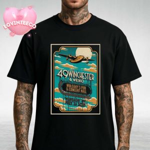 49 Winchester Music Poster At Mulcahy’s Pub In Wantagh NY With Vintage Airplane Artwork July 26 2025 Unisex T-Shirt