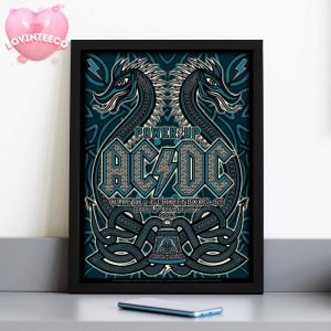 ACDC Power Up Poster At Ullevi In Gothenburg SE On 28 July And 1 August Featuring Twin Dragon Art 2025 Home Decor Poster Canvas