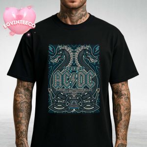ACDC Power Up Poster At Ullevi In Gothenburg SE On 28 July And 1 August Featuring Twin Dragon Art 2025 Unisex T-Shirt