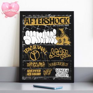 Aftershock Festival Poster In Discovery Park Sacramento On October 4 2025 Featuring Sunami Trash Talk Scowl Dying Wish Hardcore Stage Lineup Home Decor Poster Canvas