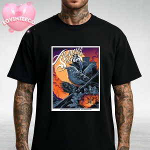 Alabama Shakes Poster In Bentonville AR At The Momentary On July 22 2025 Floral Bird Artwork Unisex T-Shirt