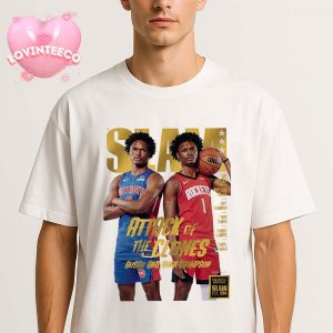 Amen And Ausar Thompson Twin NBA Poster On Slam Magazine Cover With Attack Of The Clones Headline 2024 Unisex T-Shirt