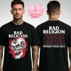 Bad Religion Barbed Dove Tour Shirt World Tour 2025 Punk Rock Band Tee With Back Print Concert Dates Graphic For Music Fans Two Sides Unisex T-Shirt