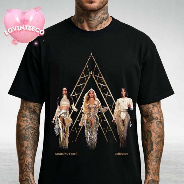 Beyonce Shirt On Cowboy Carter Tour 2025 Gold Destiny’s Child Legacy Design Unisex T-Shirt