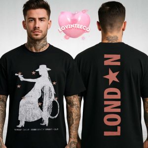 Beyonce Shirt On Cowboy Carter Tour In London England 2025 Rodeo Silhouette Graphic Design Two Sides Unisex T-Shirt
