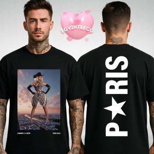 Beyonce Shirt On Cowboy Carter Tour In Paris France 2025 Giant City Walk Design Two Sides Unisex T-Shirt