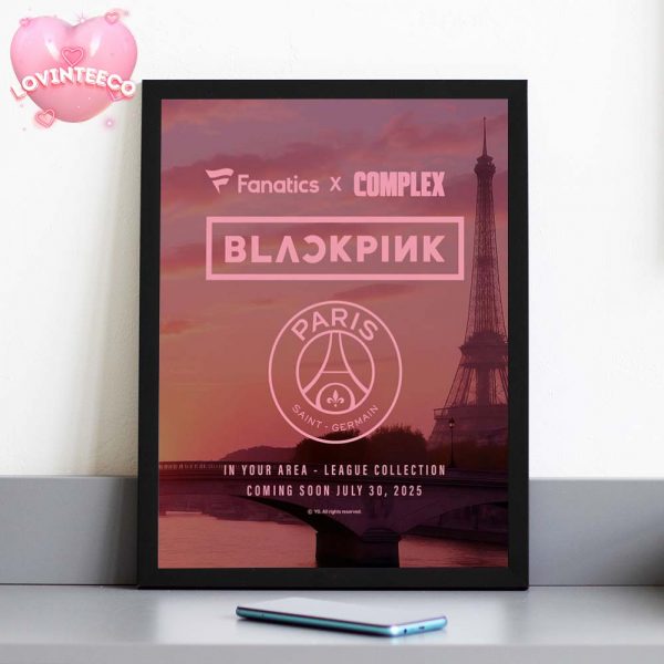 Blackpink Merch Design At Eiffel Tower In Paris France On July 30 2025 PSG Collaboration Highlight Home Decor Poster Canvas