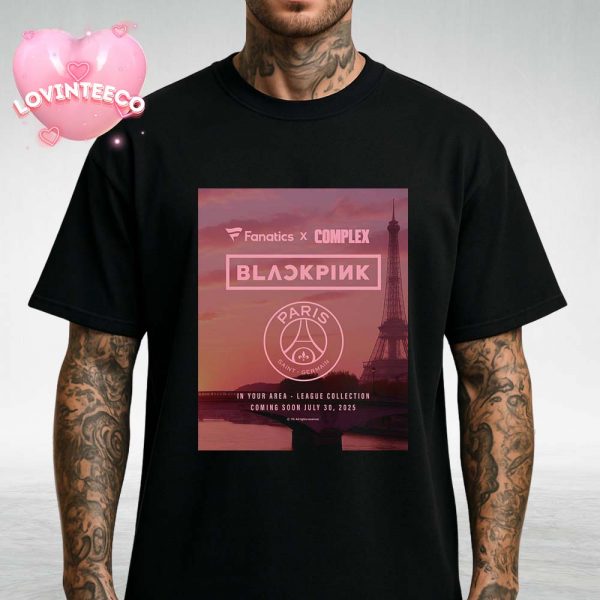 Blackpink Merch Design At Eiffel Tower In Paris France On July 30 2025 PSG Collaboration Highlight Unisex T-Shirt