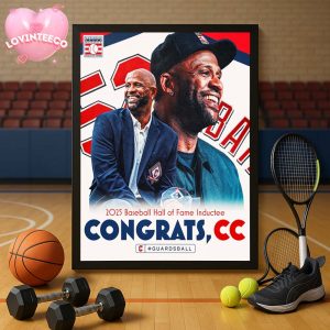 CC Sabathia Hall Of Fame Tribute Art At Cleveland Guardians In Cooperstown 2025 Inductee Design Home Decor Poster Canvas