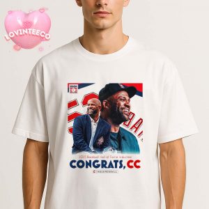 CC Sabathia Hall Of Fame Tribute Art At Cleveland Guardians In Cooperstown 2025 Inductee Design Unisex T-Shirt