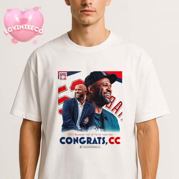 CC Sabathia Hall Of Fame Tribute Art At Cleveland Guardians In Cooperstown 2025 Inductee Design Unisex T-Shirt