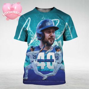 Cal Raleigh 40 Home Runs Poster MLB Record Sports Art 2025 Limited Edition All Over Print Shirt