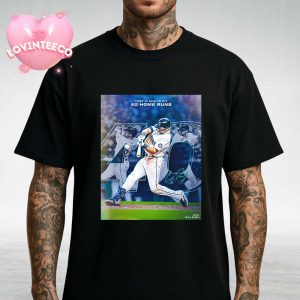 Cal Raleigh First Catcher 40 HR Poster Baseball Milestone Artwork 2025 Unisex T-Shirt