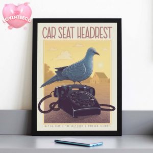 Car Seat Headrest Poster At The Salt Shed In Chicago Illinois On July 26 2025 Pigeon Vintage Telephone Art Home Decor Poster Canvas