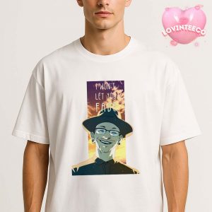 Chester Bennington From Linkin Park Band Tribute Art Poster With Sunset Background And “I Won’t Let You Fade” Quote Unisex T-Shirt
