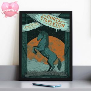 Chris Stapleton Poster At UBS Arena In Belmont Park NY On July 23 2025 With Grace Potter Horse Artwork Home Decor Poster Canvas
