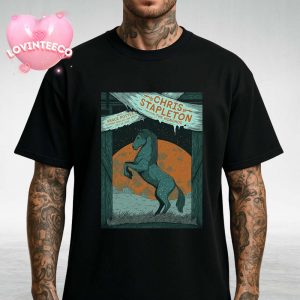 Chris Stapleton Poster At UBS Arena In Belmont Park NY On July 23 2025 With Grace Potter Horse Artwork Unisex T-Shirt