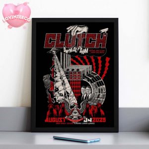 Clutch Poster At Iron Horse Saloon In Sturgis South Dakota On August 4 2025 Animal Farm Theme Tour Home Decor Poster Canvas