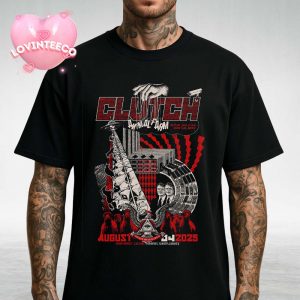 Clutch Poster At Iron Horse Saloon In Sturgis South Dakota On August 4 2025 Animal Farm Theme Tour Unisex T-Shirt