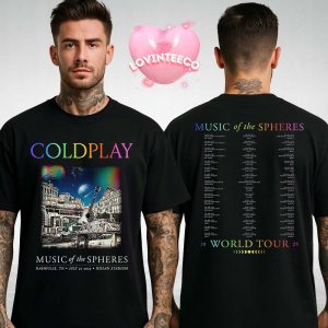 Coldplay Nashville Tennessee Music Of The Spheres 2025 Tour Merch Tee At Nissan Stadium On July 22 2025 Two Sides Unisex T-Shirt