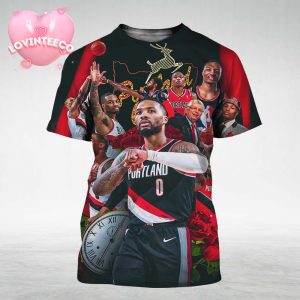 Damian Lillard Poster Trail Blazers Homecoming Portland NBA Season 2025 Basketball Art Career Tribute Wall Decor for Fans and Collectors All Over Print Shirt