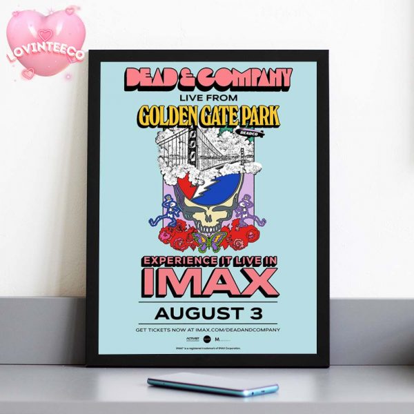 Dead And Company Poster Live From Golden Gate Park IMAX Screening August 3 2025 Home Decor Poster Canvas