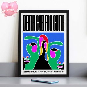 Death Cab For Cutie Poster At Channel 24 In Sacramento CA On July 23 2025 Featuring Abstract Color Art Home Decor Poster Canvas