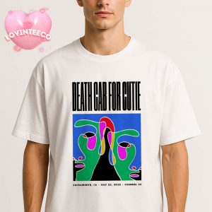 Death Cab For Cutie Poster At Channel 24 In Sacramento CA On July 23 2025 Featuring Abstract Color Art Unisex T-Shirt