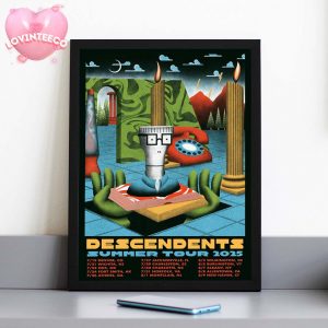 Descendents Summer Tour Poster 2025 With Retro Surrealist Artwork And US City Tour Dates Limited Edition Home Decor Poster Canvas