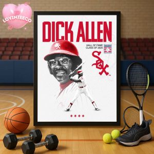 Dick Allen Hall of Fame Poster At White Sox In 2025 Classic Retro Baseball Tribute Artwork Home Decor Poster Canvas