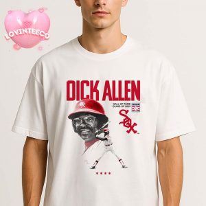 Dick Allen Hall of Fame Poster At White Sox In 2025 Classic Retro Baseball Tribute Artwork Unisex T-Shirt