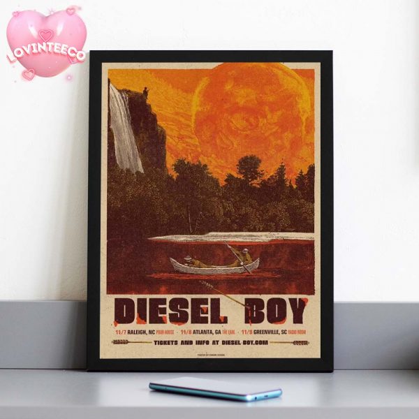 Diesel Boy Music Poster In Raleigh Atlanta Greenville 2025 Canoe Adventure Theme Home Decor Poster Canvas