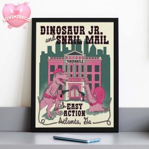 Dinosaur Jr And Snail Mail Poster At The Tabernacle In Atlanta GA On July 22 2025 Western Cartoon Style Home Decor Poster Canvas