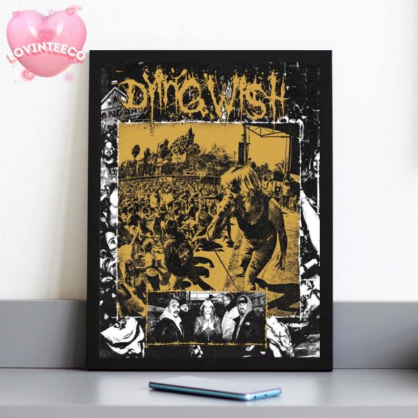 Dying Wish Live Show Poster With Screaming Vocalist And Crowd At Aftershock Festival 2025 Hardcore Music Print Home Decor Poster Canvas