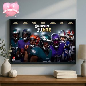 EA Sports Madden 26 Merch Design On 99 Club Class 2025 NFL Football Video Game Home Decor Poster Canvas