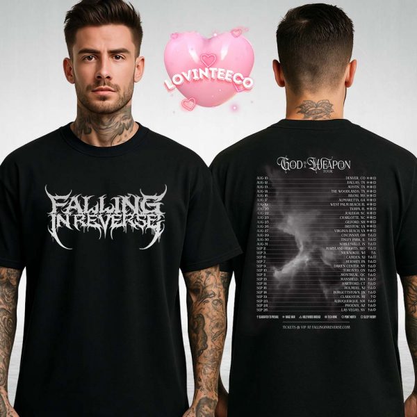 Falling In Reverse God Is A Weapon Tour Poster 2025 With Special Guests Two Sides Unisex T-Shirt