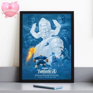 Fantastic Four First Steps Official Movie Artwork From Marvel Studios Releasing On July 25 2025 Home Decor Poster Canvas