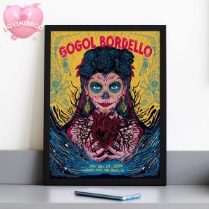 Gogol Bordello Live Show Poster At Warped Tour In Long Beach CA With Day Of The Dead Theme July 26 2025 Home Decor Poster Canvas
