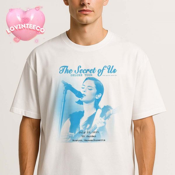 Gracie Abrams Poster At TD Garden In Boston Massachusetts The Secret Of Us Deluxe Tour With Djo 2025 Unisex T-Shirt