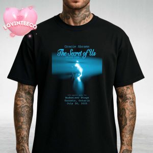 Gracie Abrams Tour Poster At Budweiser Stage In Toronto Ontario On July 26 2025 With Blue Spotlight Photography Aesthetic Unisex T-Shirt