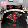 Gucci With Minne Mouse Logo Vintage Monogram Background Bedding Set