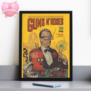 Guns N Roses Art Print At Luxembourg Open Air In Luxembourg City LU On July 28 Featuring Surreal Retro Sci-Fi 2025 Home Decor Poster Canvas