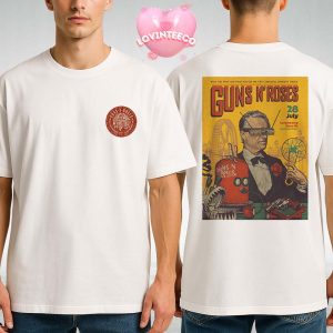 Guns N Roses T-Shirt At Luxembourg Open Air In Luxembourg City LU On July 28 Featuring Surreal Retro Sci-Fi Artwork 2025