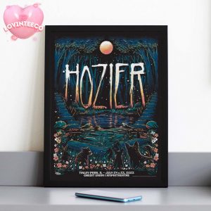 Hozier Poster At Credit Union Amphitheatre In Tinley Park Illinois On July 25 2025 Forest Wolves Moonlight Art Home Decor Poster Canvas