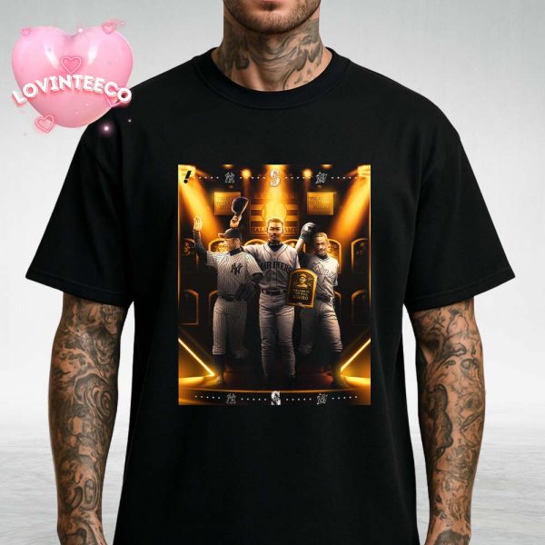 Ichiro Suzuki Hall Of Fame Tribute Art In Cooperstown With Mariners And Yankees Unisex T-Shirt