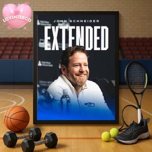 John Schneider Extended Contract Announcement with Seattle Seahawks Home Decor Poster Canvas