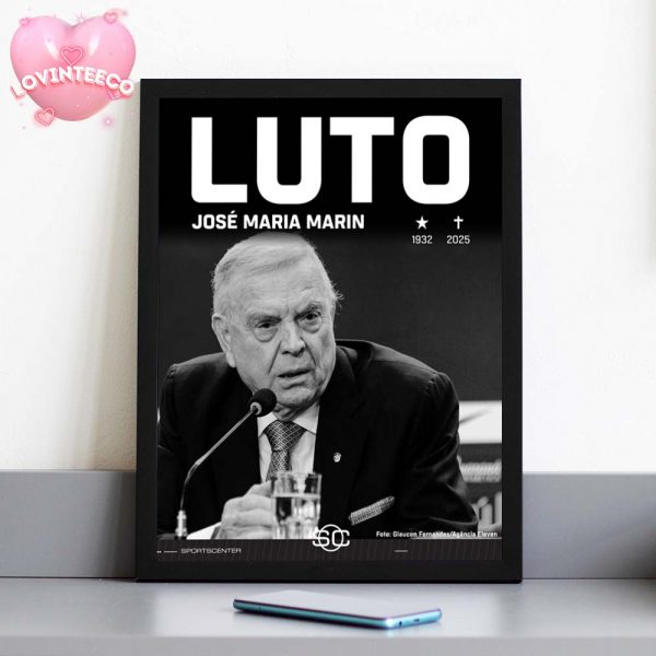 José Maria Marin Memorial Poster – 1932 to 2025 Tribute Black and White Portrait Home Decor Poster Canvas