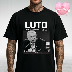 José Maria Marin Memorial Poster – 1932 to 2025 Tribute Black and White Portrait Unisex T-Shirt