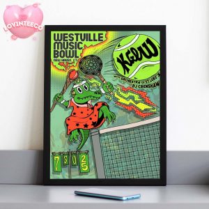 King Gizzard And The Lizard Wizard Merch Design At Westville Music Bowl In New Haven Connecticut 2025 Tennis Crocodile Theme Home Decor Poster Canvas