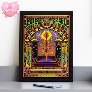 King Gizzard And The Lizard Wizard Poster At TD Pavilion In Philadelphia PA Featuring Psychedelic Alien Fantasy 2025 Home Decor Poster Canvas